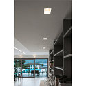 SLV Inbouwarmatuur PLASTRA hoekig GU10, wit max. 35W