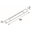 SLV Wandarmatuur TRUKKO 60 IP44, chroom, wit
