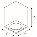 Plafondarmatuur ALTRA DICE GU10, zwart, zilvergrijs