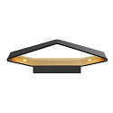 LED Wall luminaire CARISO WL-4 LED, 2x 9W LED, 2700K, black/brass