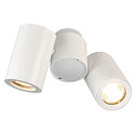 SLV Wall-/Ceiling spot ENOLA B SPOT DOUBLE, 2-heads, 2x GU10 QPAR51,  rotatable, swivelling, aluminium, white