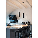 SLV Pendant luminaire ENOLA B PD-1, IP20, GU10 QPAR51, � 6,7cm / H 30cm, aluminium, black