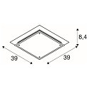 SLV Wandarmatuur GLASSA E27, transparant, wit