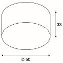Plafondarmatuur SOPRANA CL-1 3-vlams, cilindrisch E27 IP20