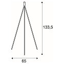 SLV Staande lamp FENDA II TRIPOD BASIS met schakelaar, zonder lampenkap E27 IP20, zwart 