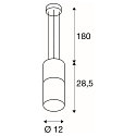 SLV Pendelarmatuur LISENNE E27, grijs, rookkleuren dimbaar