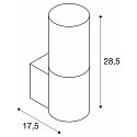 SLV Wandarmatuur LISENNE E27, grijs, rookkleuren