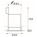 SLV Inbouwarmatuur CONTONE ROUND draaibaar IP44, wit dimbaar 16W 890lm 30� 30� CRI 90