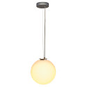 Pendelarmatuur ROTOBALL 25 E27, zilvergrijs, wit