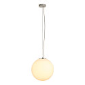 Pendelarmatuur ROTOBALL 40 E27, zilvergrijs, wit