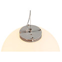 SLV Pendelarmatuur ROTOBALL 40 E27, zilvergrijs, wit