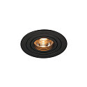 Inbouwarmatuur PIREQ QPAR51 ROUND DOWNLIGHT draaibaar, roteerbaar GU10 IP20, zwart mat dimbaar