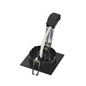 SLV Inbouwarmatuur PIREQ QPAR51 SQUARE DOWNLIGHT draaibaar, roteerbaar GU10 IP20, zwart mat dimbaar