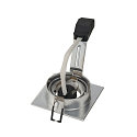 SLV Inbouwarmatuur PIREQ QPAR51 SQUARE DOWNLIGHT draaibaar, roteerbaar GU10 IP20, aluminium geborsteld dimbaar