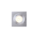 SLV Inbouwarmatuur PIREQ QPAR51 SQUARE DOWNLIGHT draaibaar, roteerbaar GU10 IP20, aluminium geborsteld dimbaar