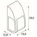 SLV Wandarmatuur voor buitenshuis KERAS ELT E27 IP54, antraciet