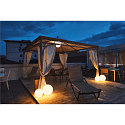 SLV Outdoor luminaire ROTOBALL Ball luminaire, white, E27, with switch, IP44, Ø 25 cm