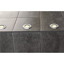 SLV LED Recessed luminaire TRAIL-LITE LED Cover Stainless steel with satinated glass insert, LED warmwhite
