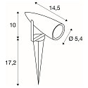 SLV LED Spot SYNA LED Outdoor luminaire, 8,6W, 50�, 3000K, IP55, anthracite
