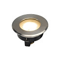 SLV Vloerinbouwarmatuur DASAR� FLAT 80 rond, stijf, toegankelijk IP65 / IP67, rvs geborsteld 