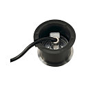 SLV Vloerinbouwarmatuur DASAR� FLAT 80 rond, stijf, toegankelijk IP65 / IP67, rvs geborsteld 