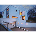 SLV Wandarmatuur voor buitenshuis BULAN rond E14 IP44, zilvergrijs