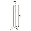 SLV Staande armatuur voor buiten BIG NAILS E27 IP44, rvs