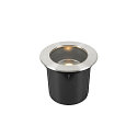 SLV Vloerinbouwarmatuur DASAR ES111 rond GU10 IP67, rvs, zwart