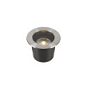 SLV Vloerinbouwarmatuur DASAR ES111 rond GU10 IP67, rvs, zwart