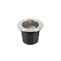 SLV Vloerinbouwarmatuur DASAR ES111 rond GU10 IP67, rvs, zwart