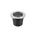 SLV Vloerinbouwarmatuur DASAR ES111 rond GU10 IP67, rvs, zwart