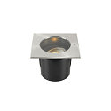 SLV Vloerinbouwarmatuur DASAR ES111 hoekig GU10 IP67, rvs, zwart