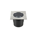 SLV Vloerinbouwarmatuur DASAR ES111 hoekig GU10 IP67, rvs, zwart