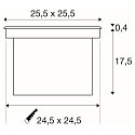 Vloerinbouwarmatuur DASAR LED SQUARE asymmetrisch IP67, rvs