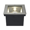 SLV LED Floor recessed luminaire DASAR LED SQUARE Outdoor luminaire, asymmetrical, SLM LED, 3000K