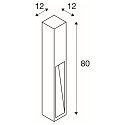 SLV Outdoor Floorlamp RUSTY SLOT 80, IP44, height 80cm, E27 TC-DSE max. 11W, FeCSi steel rust color