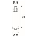 SLV Staande armatuur voor buiten RUSTY� CONE 70 groot, rond E27 IP54, roest dimbaar