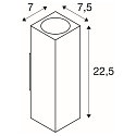 SLV Wandarmatuur voor buitenshuis THEO UP/DOWN QPAR51 hoekig, direct / indirect GU10 IP44, wit dimbaar
