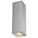 SLV Wall luminaire THEO WALL OUT, 2xGU10, square, silver grey