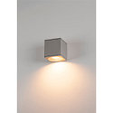 SLV Wall luminaire BIG THEO WALL OUT ES111, square, GU10, max. 75W,, silver grey