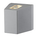 Wandarmatuur voor buitenshuis OUT BEAM LED IP44, zilvergrijs