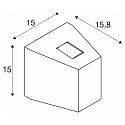 Wandarmatuur voor buitenshuis OUT BEAM LED IP44, zilvergrijs