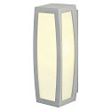 Wandarmatuur voor buitenshuis MERIDIAN BOX met sensor E27 IP54, zilvergrijs