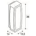 SLV Wandarmatuur voor buitenshuis MERIDIAN BOX met sensor E27 IP54, antraciet