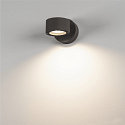 SLV Wandarmatuur voor buitenshuis SITRA WALL GX53 IP44, antraciet dimbaar