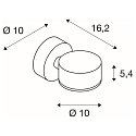 SLV Wandarmatuur voor buitenshuis SITRA WALL GX53 IP44, antraciet dimbaar