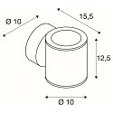 SLV Wandarmatuur voor buitenshuis SITRA WALL GX53 IP44, antraciet dimbaar