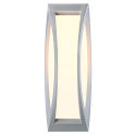 SLV Wandarmatuur voor buitenshuis MERIDIAN 2 E27 IP54, zilvergrijs dimbaar