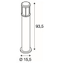 SLV Staande armatuur voor buiten OTOS GLAS E27 IP43, antraciet