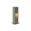 Staande armatuur voor buiten ARROCK STONE 50 COB hoekig, kort LED IP55, basaltgrijs, rvs 